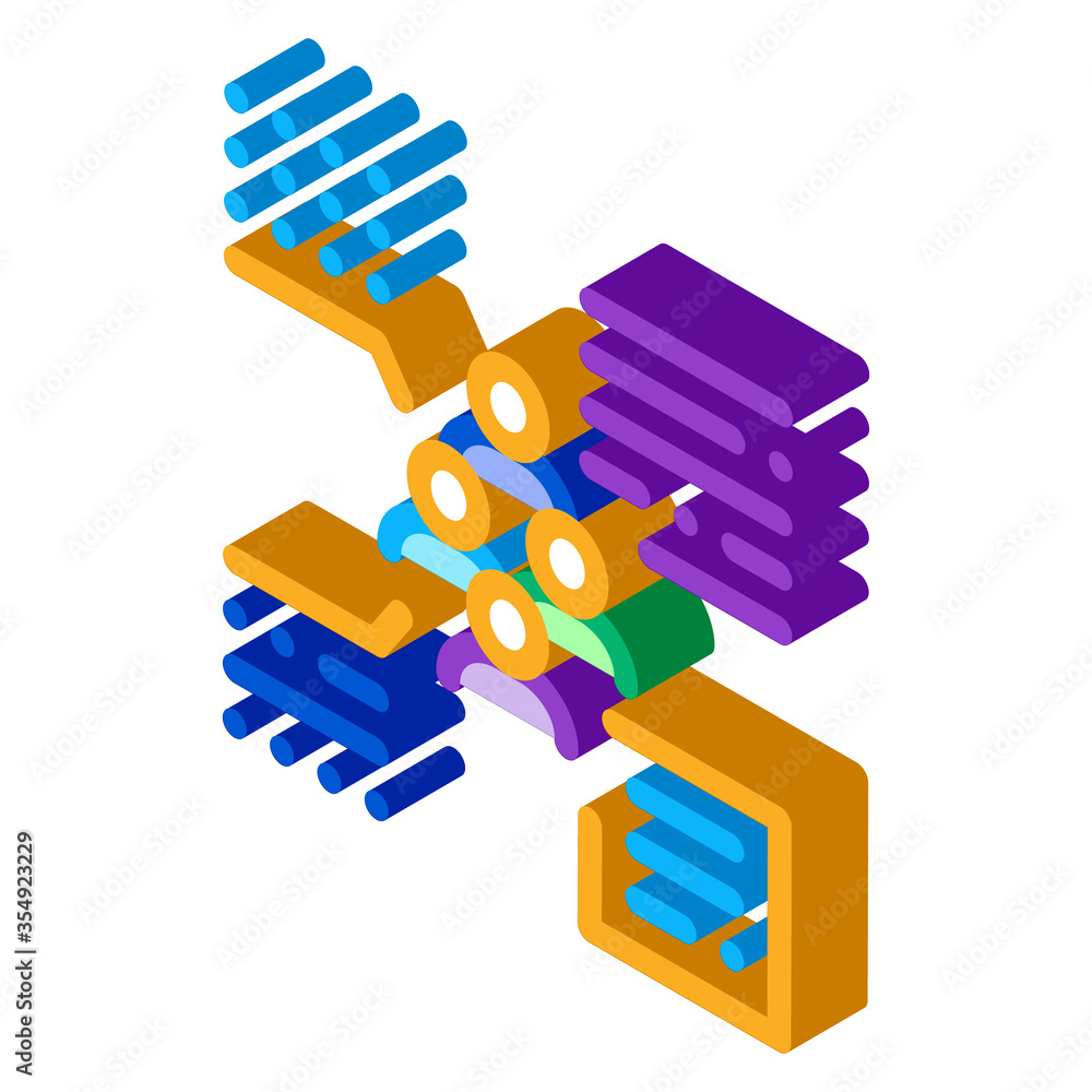 Wall mural functions of person from group icon vector. isometric functions of person from group sign. color isolated symbol illustration