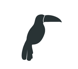 Toucan bird icon. Vector toucan icon. Toucan silhouette. 
