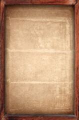 old paper with wooden frame