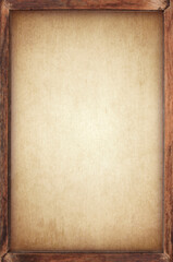 old paper with wooden frame