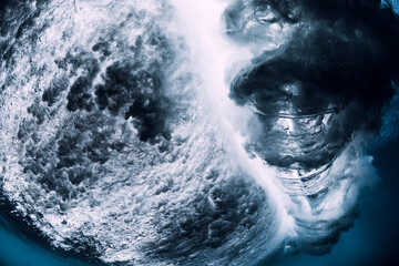 Ocean wave underwater. Underwater ocean textures