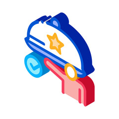 event waiter icon vector. isometric event waiter sign. color isolated symbol illustration