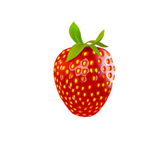 Sweet strawberry  fruit isolated on white background