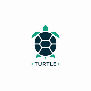 turtle logo animal green abstract