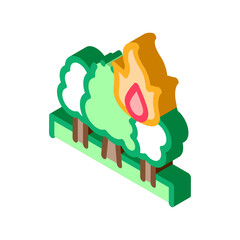 wildfire icon vector. isometric wildfire sign. color isolated symbol illustration