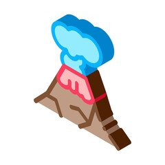 eruption icon vector. isometric eruption sign. color isolated symbol illustration