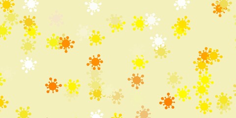 Light yellow vector texture with disease symbols.