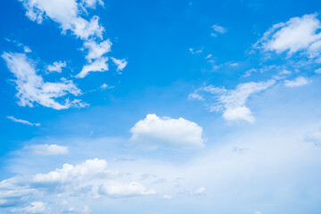 Naklejka na ściany i meble Blue sky with white clouds.on a clear day