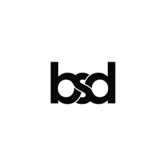 bsd letter original monogram logo design