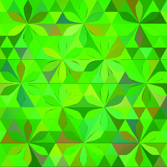 Vector Abstract triangle background.eps10. Flower mosaic.