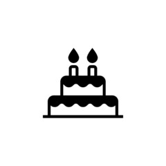Cake graphic vector icon foodin black solid flat design icon isolated on white background