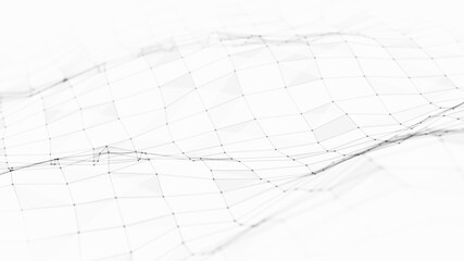 Computer geometric digital connection structure. Business inteligence technology background. Binary code algorithms deep learning. Abstract 3D rendering. Artificial intelligence