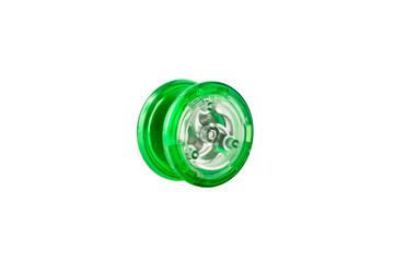 green yo-yo isolated on white background