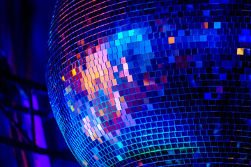Disco mirror ball at the night club