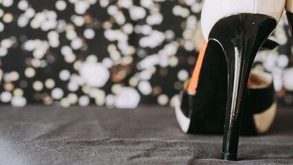 close up of vintage high heels