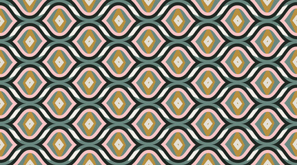Seamless pattern geometric. Delicate beautiful ornament. Geometric fashion fabric print. 
Seamless vector pattern.
