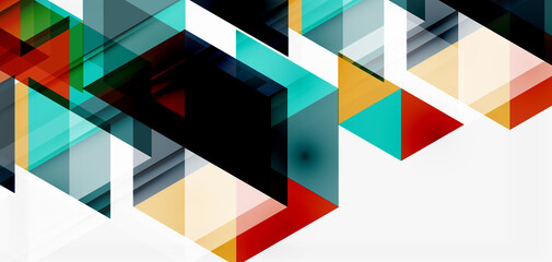 Geometric abstract background, mosaic triangle and hexagon shapes. Trendy abstract layout template for business or technology presentation, internet poster or web brochure cover, wallpaper