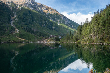 Fototapeta na wymiar Mountain lake Morskie Oko in Tatra Mountains, Poland