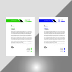 Business style letter head templates for your project design, Vector illustration.