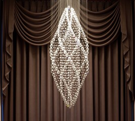 luxury curtain with a gold ribbon