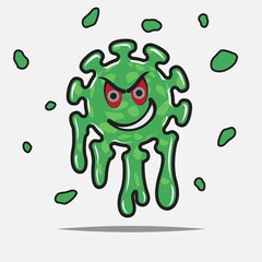 vector illustration design set of evil virus