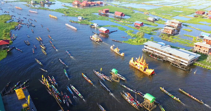 Inle Lake Phaung Daw Oo Pagoda Festival - Powered by Adobe