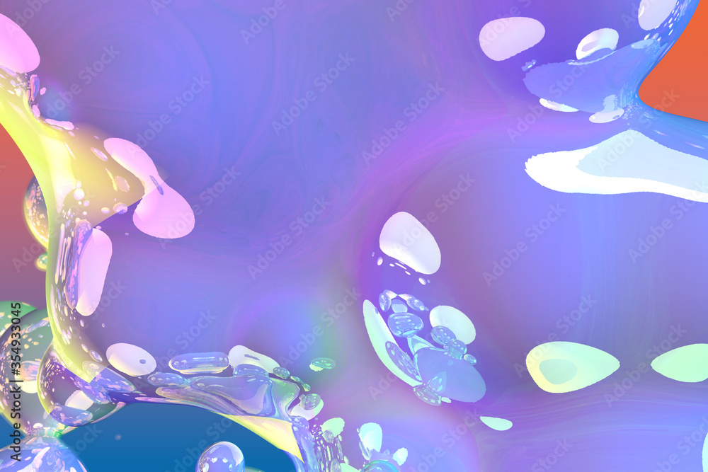 Poster abstract texture or background of vivid shiny and glossy soap like liquid or slime with gradient - s