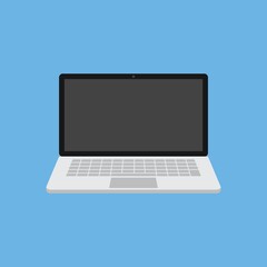 Laptop icon, computer or notebook symbol, for apps and websites, vector illustration