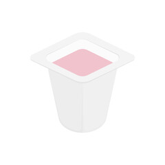 Yogurt icon. Isometric illustration of yogurt vector icon.