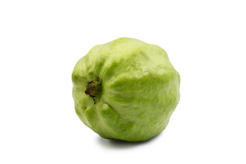 Fresh green guava isolated on white background.with clipping path.