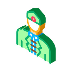 malaysian men icon vector. isometric malaysian men sign. color isolated symbol illustration