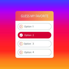 Obraz premium Quiz guess option sticker. Quiz icon. Correct and incorrect answers. Vector Illustration.