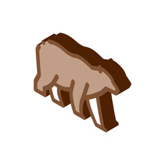 malaysian bear icon vector. isometric malaysian bear sign. color isolated symbol illustration