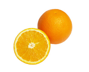fresh orange isolated on white background