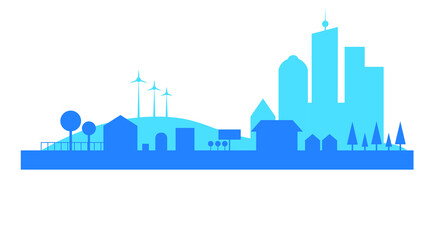 Obraz premium city skyline vector