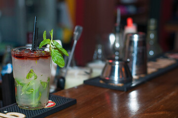 mojito cocktail on the table