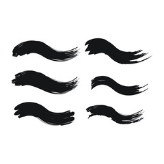 Obraz premium Vector brush strokes isolated on white background