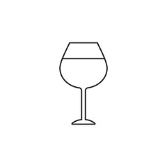 wine glass icon vector sign symbol isolated