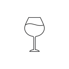 wine glass icon vector sign symbol isolated