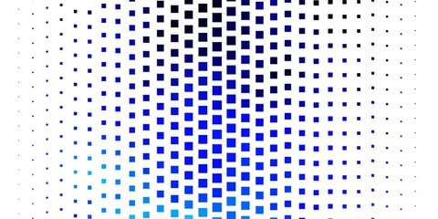 Light BLUE vector pattern in square style. Illustration with a set of gradient rectangles. Best design for your ad, poster, banner.