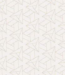 Seamless Fabric Vector Geo, Grid Texture. Repetitive Classic Graphic Luxury Decoration Pattern. Continuous Fashion Poly, Decor 