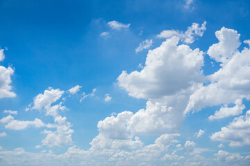 Naklejka na ściany i meble blue sky and cloud on the summer