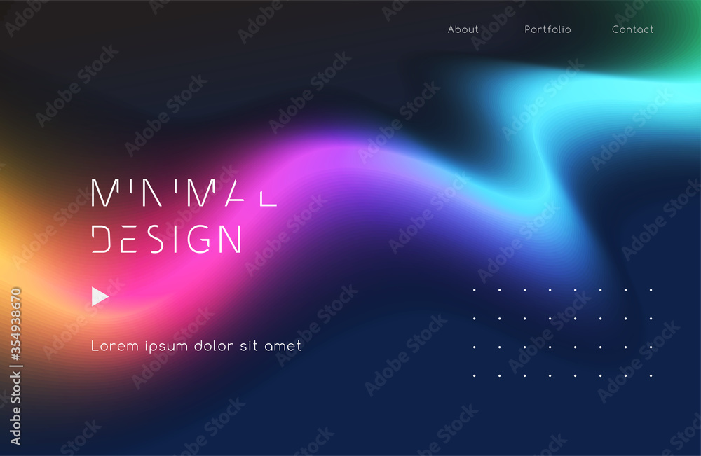 Poster Moving colorful abstract background. Dynamic neon Effect. Design Template for poster and cover.