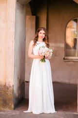 Fototapeta premium happy bride on a wedding day 
