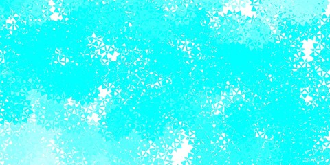 Light Green vector texture with bright snowflakes.