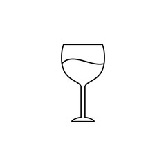 wine glass icon vector sign symbol isolated