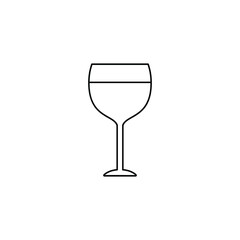 wine glass icon vector sign symbol isolated