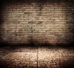 grunge old brick room