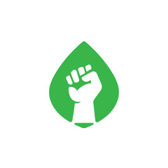 Green Revolution Eco Fist Symbol.