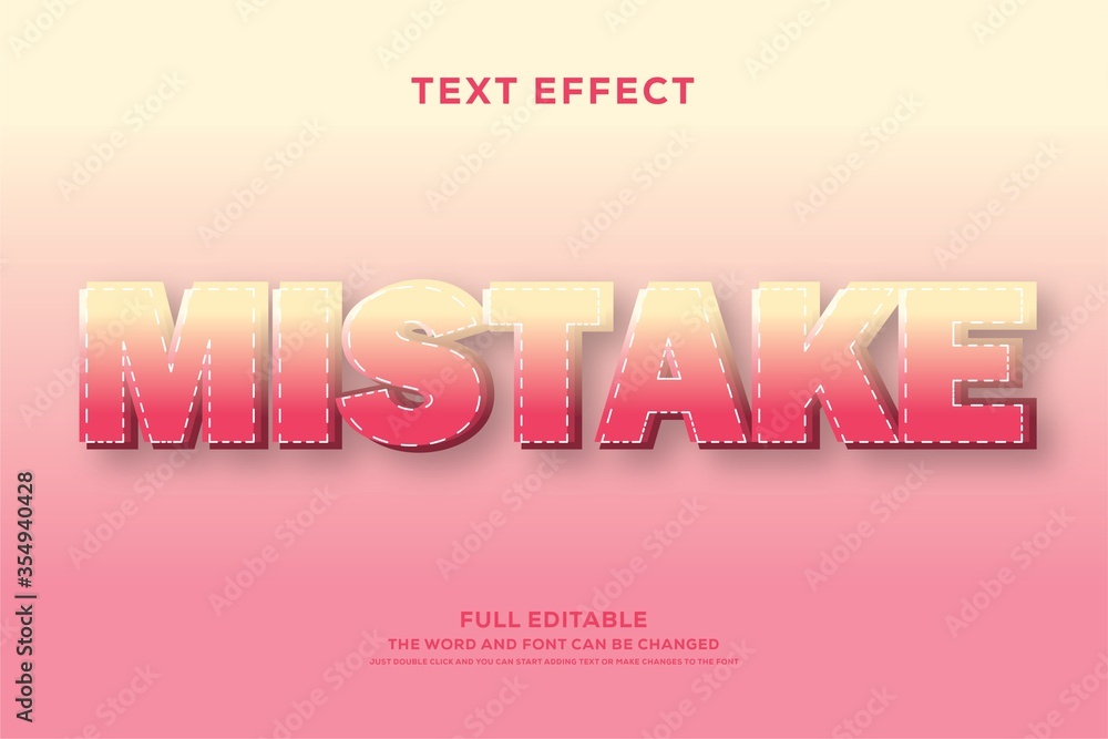 Aufkleber modern 3d text effect font effect